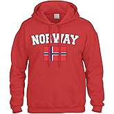 Cybertela Faded Distressed Norwegian Norway Flag Sweatshirt Hoodie Hoody
