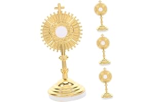 iplusmile 4pcs Standing Alloy Crucifix Table Ornaments for Home and Church Religious Decor Compact Catholic