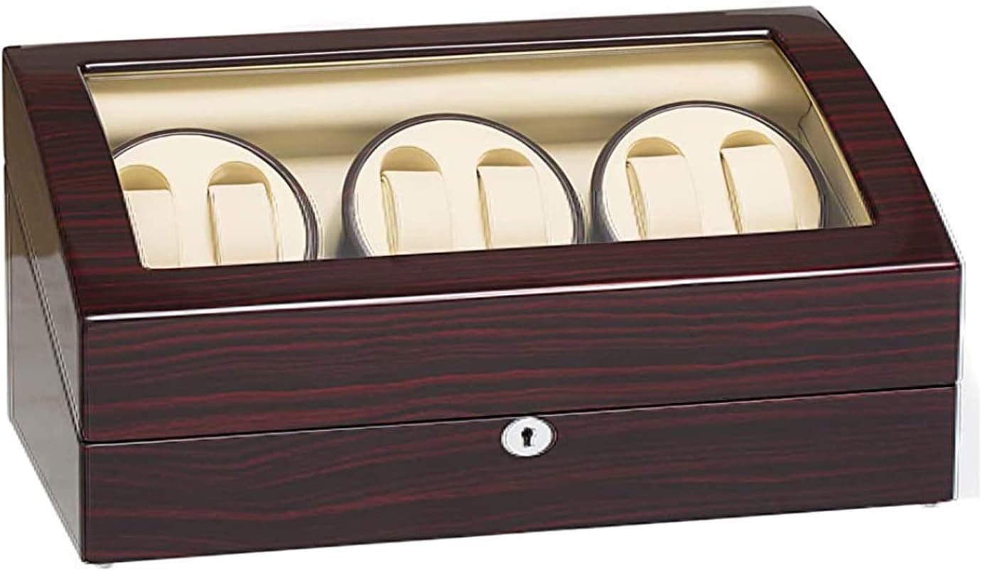 JQUEEN Six Automatic Watch Winder with 7 Extra Storages Spaces, Quiet Mabuchi Motors