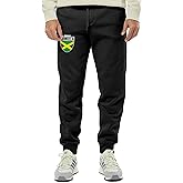 Jamaica Crest - Jamaican National Soccer Cup Unisex Drawstring Fleece Jogger Pants (Large, Black)