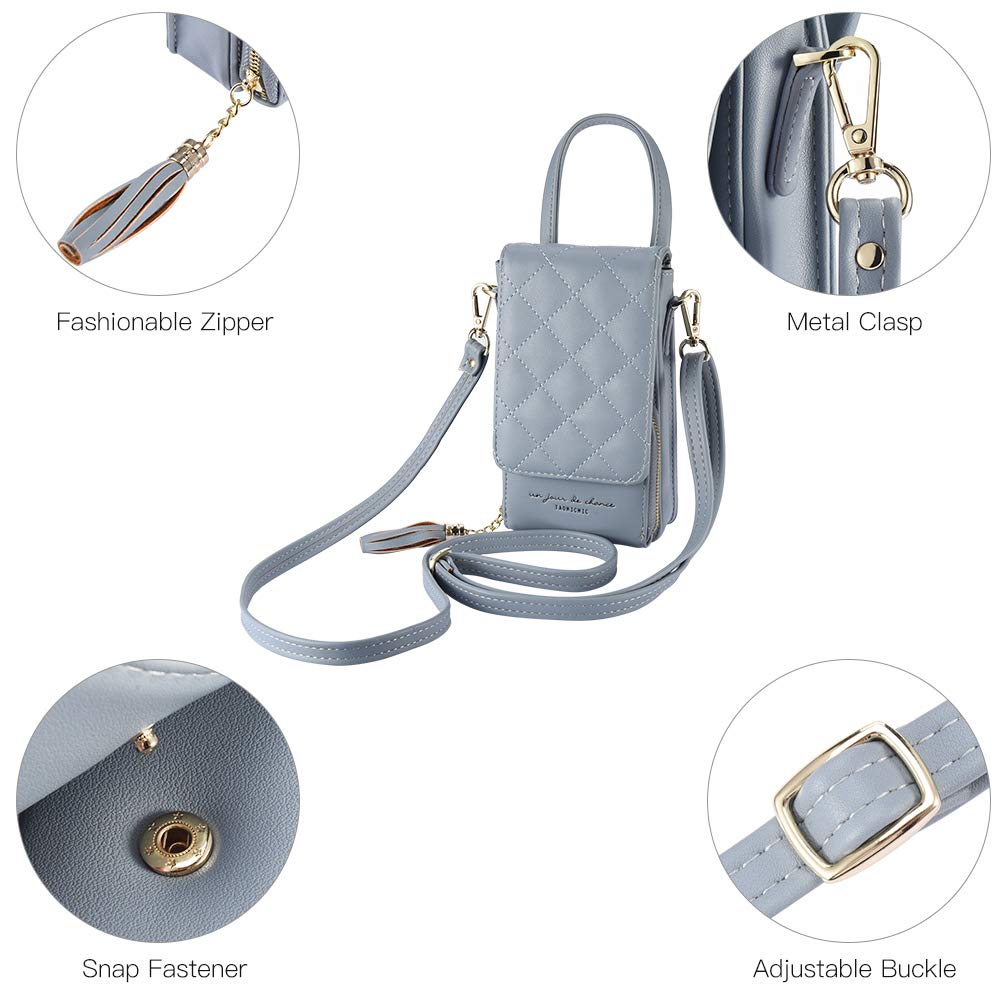 VBIGER - Bolso cruzados para mujer Azul azul