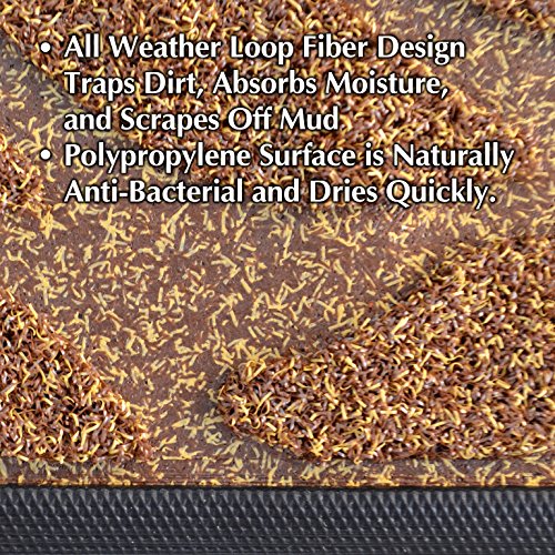 GrayBunny GH-6760A Premium Quality Indoor Mat | 18 x 30 inches | Interior Doormat with Anti-Skid Rubber Back | Water Absorbent, Stain Resistant, Quick Drying, Easy to Clean, Low Profile Door Mat - Thumbnail 3