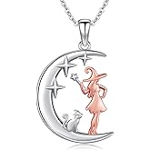MOPOPOK S925 Sterling Silver Necklace for Women Men Opal Crystal Pendant Necklace Jewelry Gifts for Birthday Graduation Christmas Anniversary