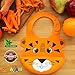 Animal Friends Silicone Baby Bib, Set of 2 :: Waterproof Silicone Bib with Pocket to Catch Food & Drool :: Easy Care, Washable, Dishwasher Safe :: Unisex with Tiger & Giraffe Prints by Walabi