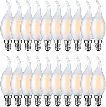 FEE-ZC LED E14 Bombilla pequeña de Vela de Tornillo Edison C35 4W