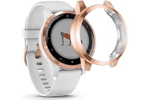 WUWOCJ Screen Protector Cases Compatible with Garmin Vivoactive 4S/Venu 2S 40mm,All-Around Soft TPU Protective Case Bumper Frame Cover (Rose Gold)