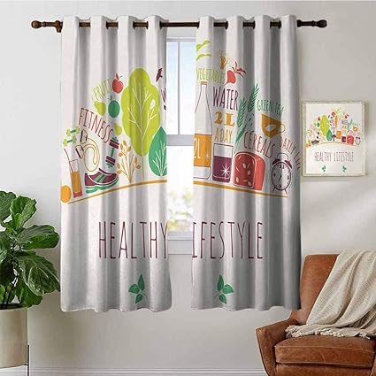 Amazon Com Petpany Curtains For Bedroom Fitness Colorful