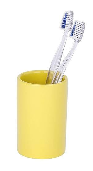 Wenko Vaso para dientes, 7, 5 x 10, 5 x 7, 2.0 in, gris