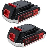 Bmcot 2-Pack 4.0Ah 20V Lithium Replacement Battery Compatible with Black and Decker LBXR20 LBX20 LBXR2040, High-Capacity Battery with Extended Run Time for Weed Eater, Drill & Power Tools (Non-OEM)