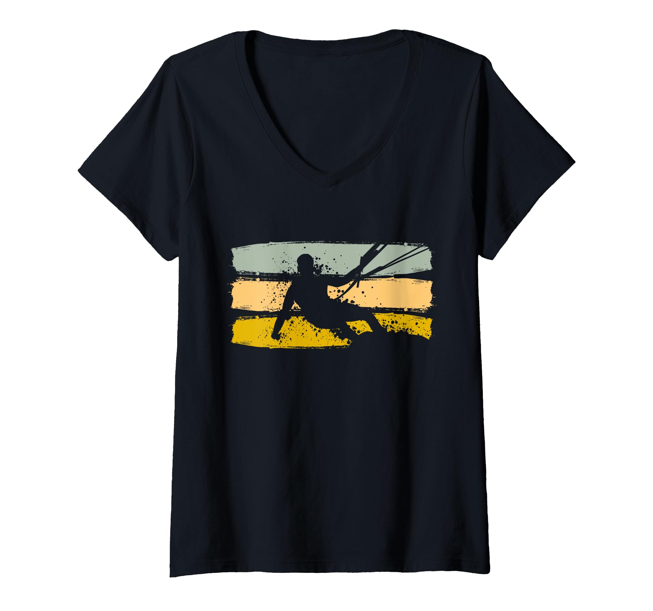 Womens Kiteboarding Kite Board Kitesurfing V-Neck T-Shirt