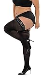 HONENNA Semi Sheer Stay Up Lingerie Plus Size Thigh