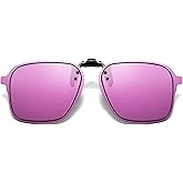 FRAZALA Polarized Clip on Sunglasses over Prescription Glasses UV Protection Anti Glare Flip-up Clip-on Sun Shades Unisex