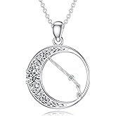 NFYBD Zodiac Constellation Necklace with Birthstone,925 Sterling Silver Horoscope Astrology Celestial Pendant Necklaces Jewelry for Women Her Wife Gifts for Birthday Christmas