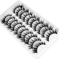 BlueSmurfs False Eyelashes Cat Eye Lashes Bulk Faux