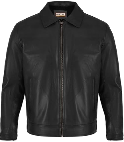 Leather Jacket Men | Vintage Four Pocket Genuine Leather Jacket
