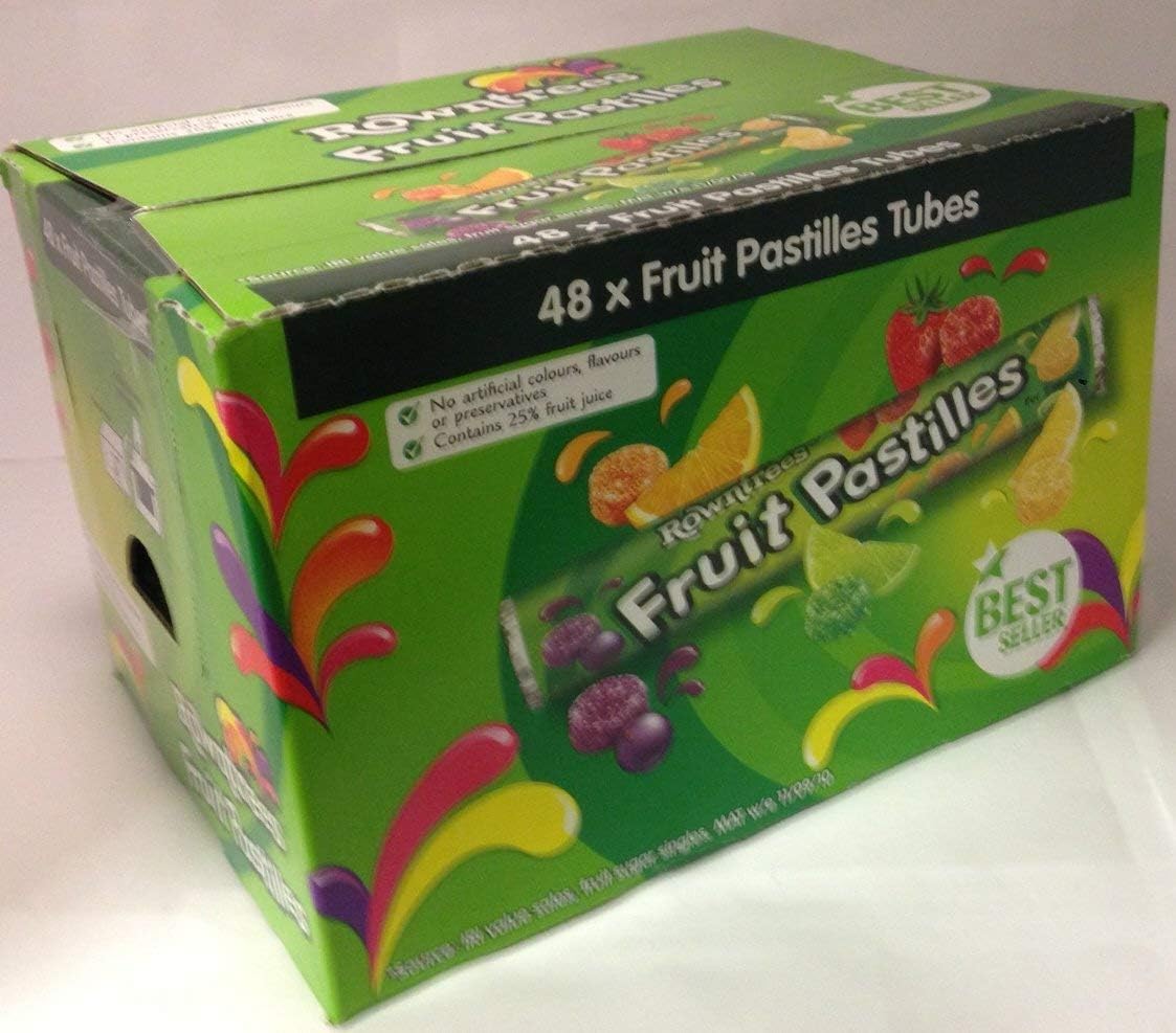 Rowntree's Fruit Pastilles Tube 52.5 G (Pack Of 48)
