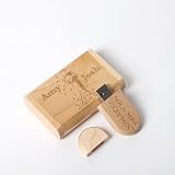 RXFSP Solid Wood USB Flash Drive 32GB Maple Laser Engraved Photo Box Wedding view 4