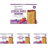 Amazon Grocery, Mixed Berry Fruit &amp; Grain Cereal Bar, 1.3 Oz, 8 Ct (Pack of 4)