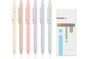 ACEES 6Pcs Gel Pens,0.5mm Cute Pens Fine Point Smooth Writing Pens,Black Ink Aesthetic Nice Pens,Quick Dry Pens For Journaling,Office School Supplies Gifts for Women Men Student,Macaron