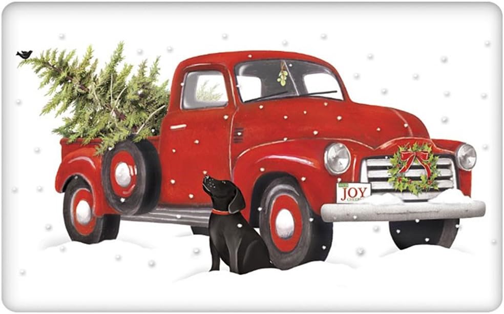 Best Red Truck And Christmas Tree Kitchen Towel