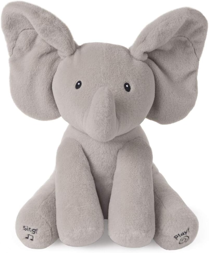 Baby GUND Animated Flappy the Elephant Stuffed Animal Plush, Gray, 12": Toys & Games