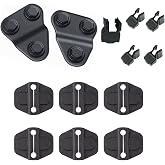 Door Lock Decoration Cover for 2018-2025 Jeep Wrangler JL JLU Gladiator JT | 13PCS, 8PCS Door Lock Decoration Covers, 2PCS Screw Protector Covers, 5PCS Limit Strap Footman Loop Bracket Trim Covers