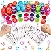 Sopu Animal Stamps for Kids, Assorted Stamps and Animal Stickers for Easter Egg Fillers, Birthday Party Favors, 26 PCS Washable Pre-Inked Stamps and 20 Sheets Stickers