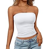Women's Strapless Tube Tops Backless Sleeveless Bandeau - Summer 2025 Casual Going Out Y2K Basic Tops