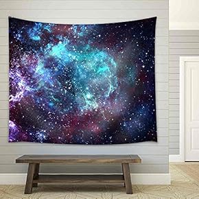 Star Field in Space a Nebulae and a Gas Congestion - Fabric Wall Tapestry Home Decor - 51x60 inches