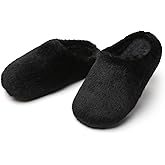Tilocow Womens Fluffy Faux Fur Round Toe Clogs Slip on Casual Slippers Ladies Fuzzy Memory Foam Soft House Shoes