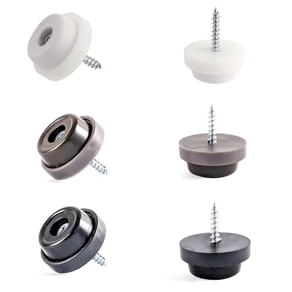 Furniture Stoppers. Screw on Rubber Non Slip Non Marking Feet, Various