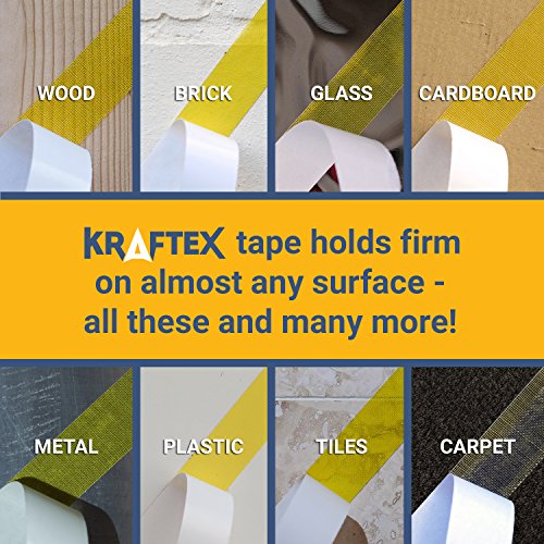 New: All Purpose Double Sided Tape, for Mounting, Carpets, Floors, Rugs, Runners, Mats [Extra Strength Adhesive] Indoor Gripper Tape for Wood, Laminate, Tile and More [Glue Sticks to Any Surface] - Thumbnail 3