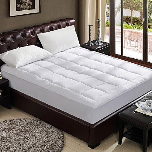 Mattress Pad,SHEONE Down Alternative Mattress Topper Hypoallergenic Quilted Fitted Premium Hotel Luxurious Collection Mattress Pad Cover 8-21 Inch Deep Pocket (Queen)