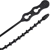 Gardner Bender 45-12BEADBK Beaded Cable Tie Wrap, 12 inch, 70 lb, Reusable, Adjustable Wire and Cord Management, 15 Pk, UV Resistant Black