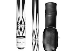 Pathline Pool Cue Kit - 58 inch Canadian Maple Billiard Pool Stick and Hard Black Case