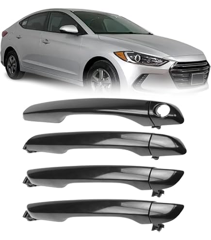 Front Left Driver Door Handle For 2017-2020 Hyundai Elantra Sedan – ABS, Black, 3-Year Warranty
