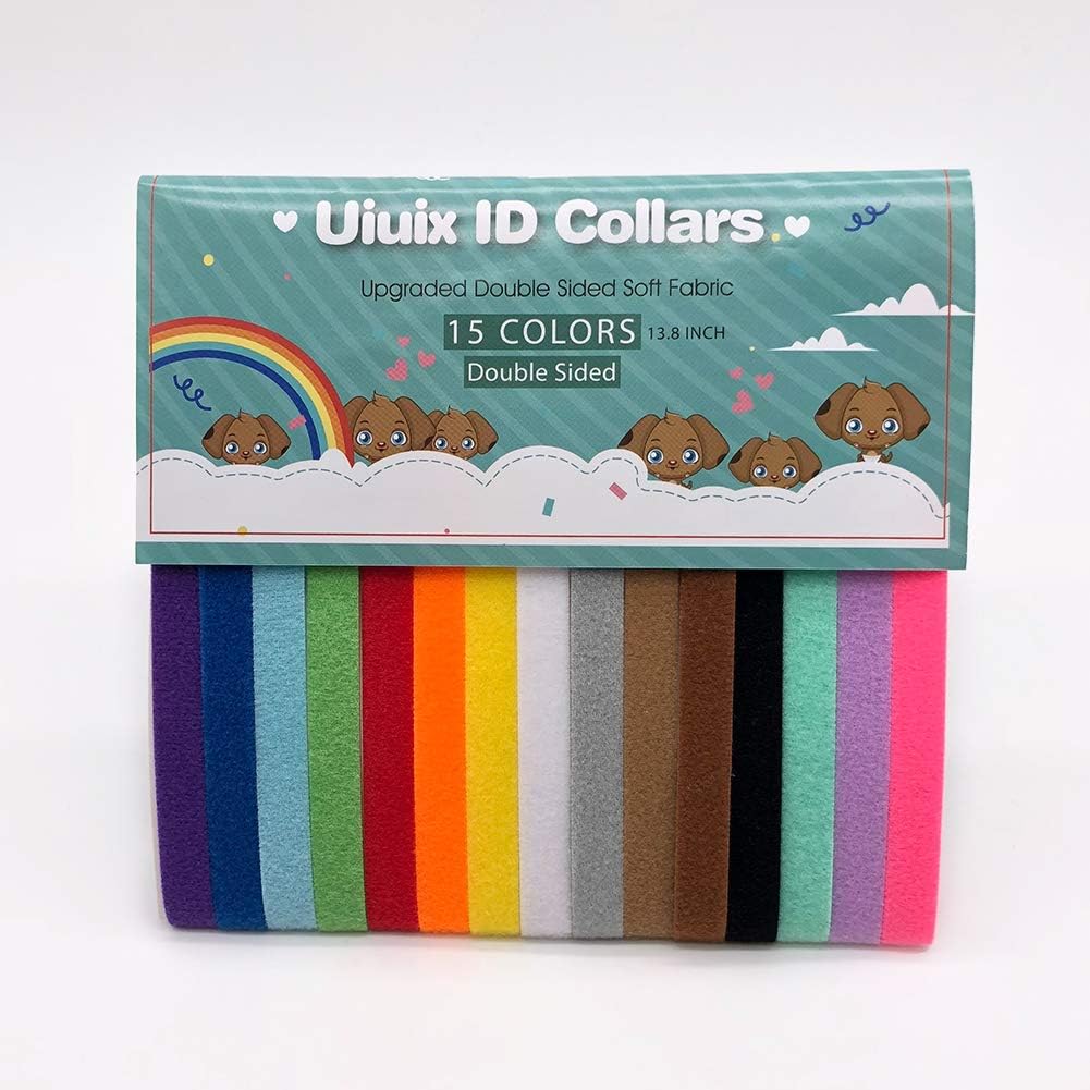 Puppy Whelping Collars, Uiuix 15 Colors Puppy ID Collars, Double-Sided Soft Adjustable ID Bands for Newborn Pet Dog Cat (15 Pcs) : Pet Supplies