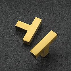 Ravinte 10 Pack Gold Square Bar Cabinet Knobs 2