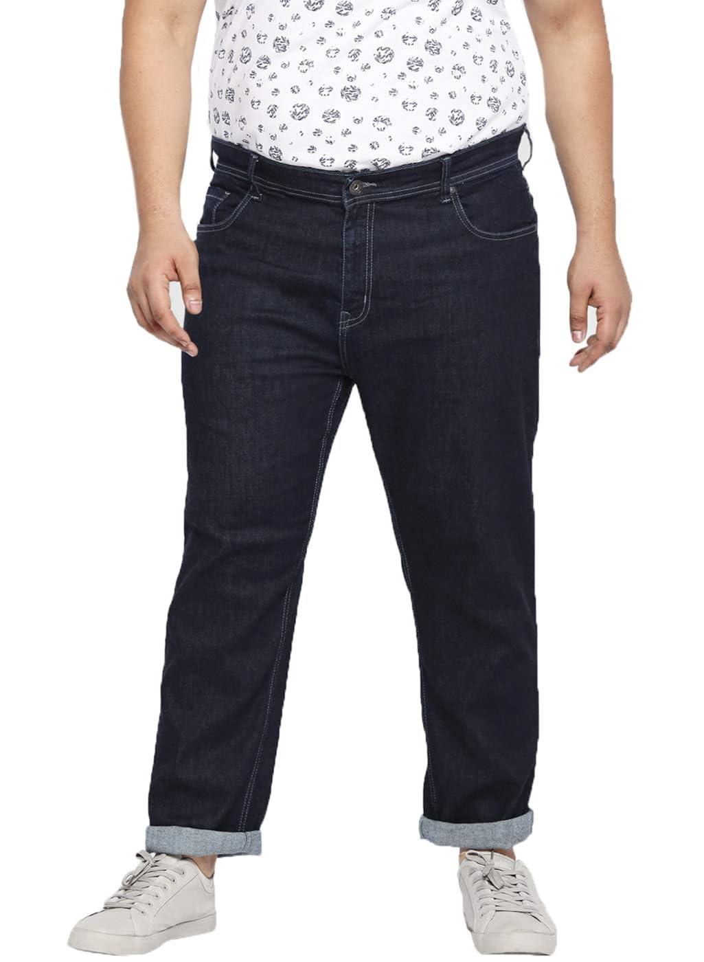 Buy aLL Plus Size Men's Straight Fit Jeans at Amazon.in