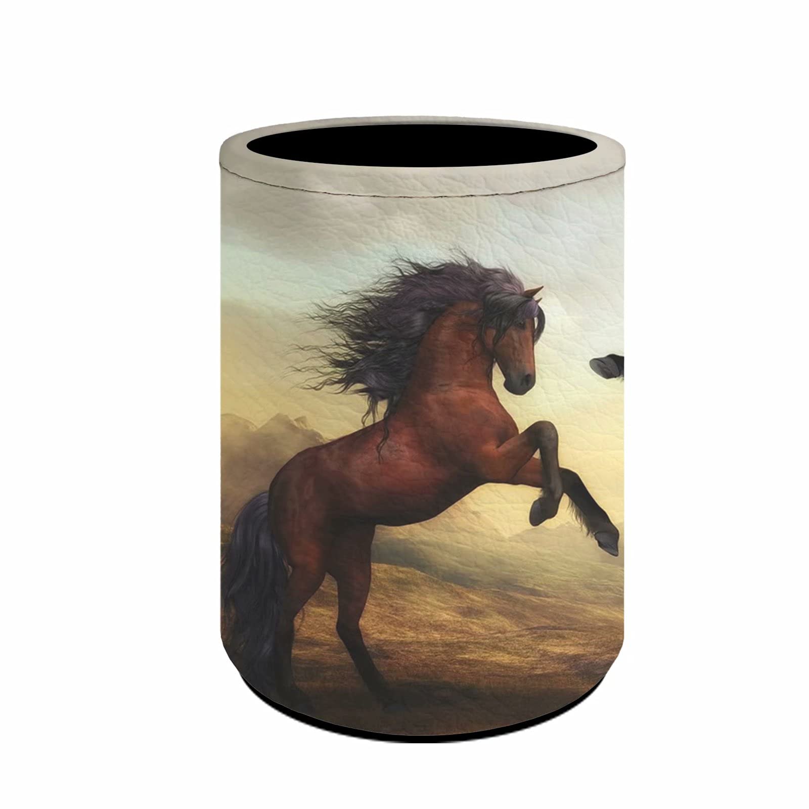 NETILGEN Horse Pen Holder,Pencil Cup for Boys Grils Desk Accessories Stationery Organizer Ladies Makeup Brush Pot Gift for Office,Classroom Home