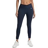 PaletteFit Crossover Workout Leggings for Women, Tummy Control V Cross Waist Yoga Pants, No Front Seam Activewear Leggings