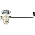 T&S Brass Waste Drain Valve, Twist Handle, 3-1/2 X 2 & 1-1