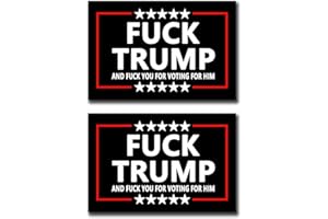 LIMECUTE 2 Pack Fuck Trump and Fuck You for Voting for Him Anti Trump Car Magnet Auto Truck Fridge Magnetic Decal Bumper Magnet
