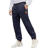 JEMLDL Mens Fleece Sweatpants Loose Fit Tapered Joggers with Drawstring Waist and Pockets Warm Casual Workout Pants