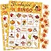 Fancy Land Thanksgiving Bingo Game 24 Players for Kids Holiday Party Craft Supplies