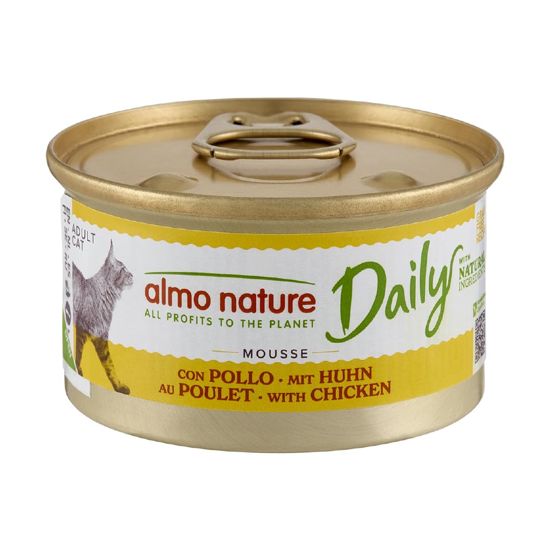 Almo Nature Daily - Wet Cat Food for Adult Cats - Mousse - Chicken - 85 g, Pack of 24
