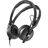 Sennheiser HD 25 PLUS On Ear Closed Back Monitoring DJ Headphones | Closed-back headphones with coiled cable and ear cushions for monitoring, DJing and sound reinforcement