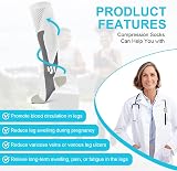 ACWOO Compression Socks 2 Pairs Unisex Graduated Support Non-Slip Breathable view 4