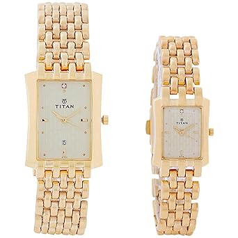 Buy Titan Quartz Movement Analogue White Dial Couple Watch Online At Low Prices In India Amazon In