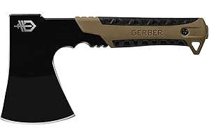Gerber Gear Pack Hatchet - 3.5" Steel Blade Axe with Full Tang - Survival, Bushcraft and Camping Gear - with Mountable Nylon Sheath - Brown